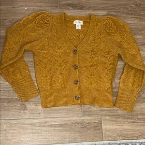 Jessica Simpson Golden Cardigan Sweater